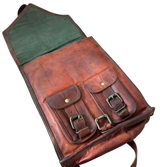Brown Leather convertible backpack crossbody bag main image 5